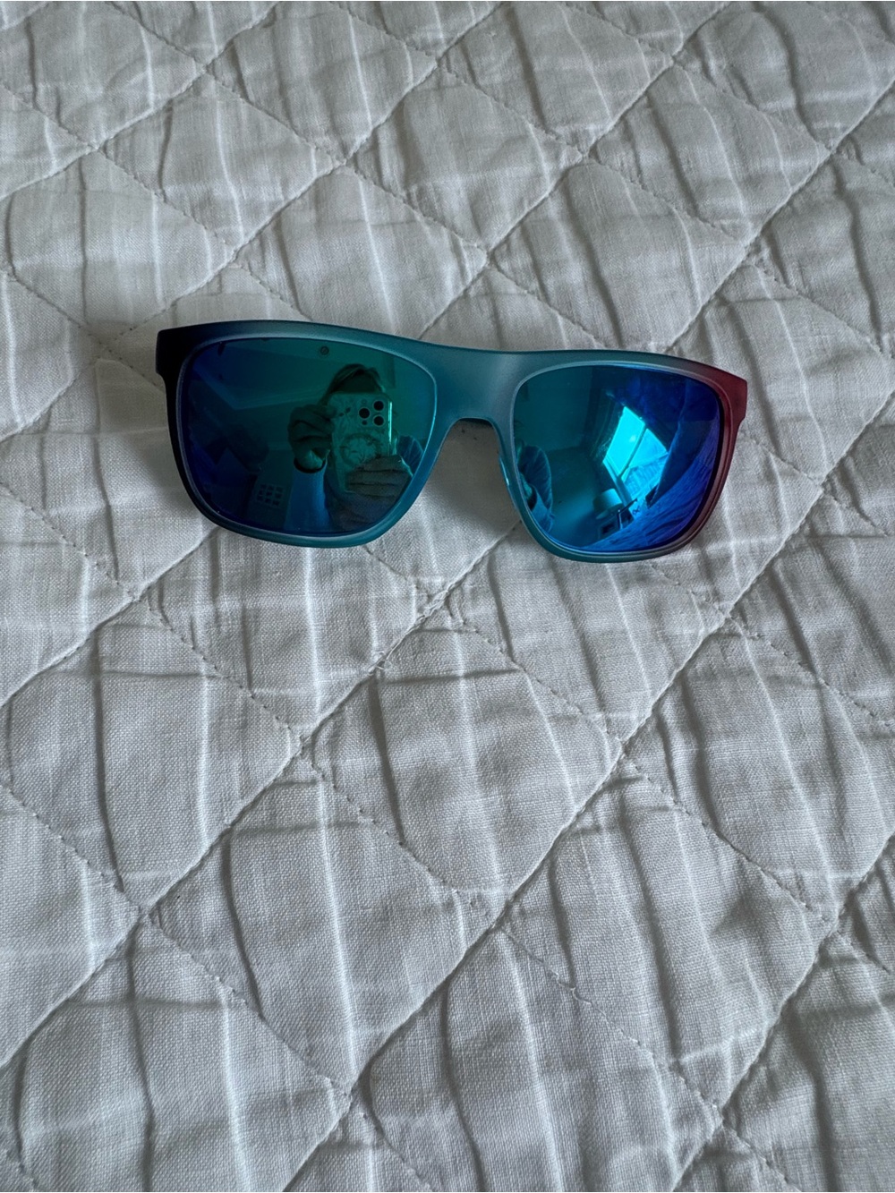 TYR WZA APOLLO Blue Gradient Sport Sunglasses with Mirrored Lenses - Picture 7 of 7